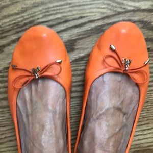 Orange Ballet Flats